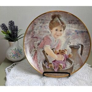 Vintage Reco Collector Plate Cuddles by Thornton Utz, Ted DeGrazia Collection